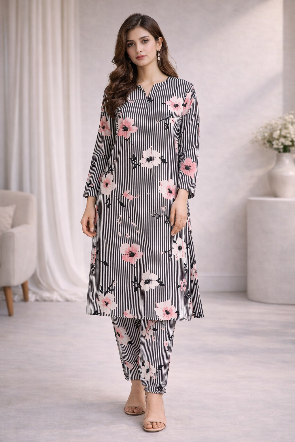 STITCHED 2 PC LAWN SUIT