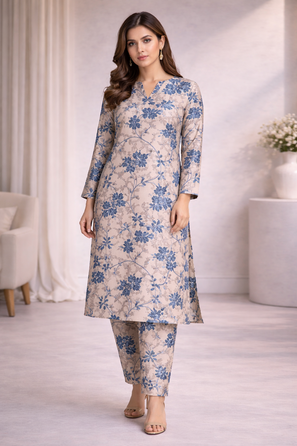 STITCHED 2 PC LAWN SUIT