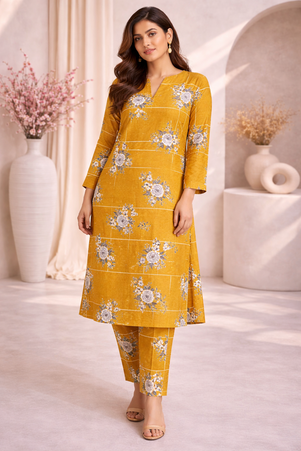 STITCHED 2 PC LAWN SUIT