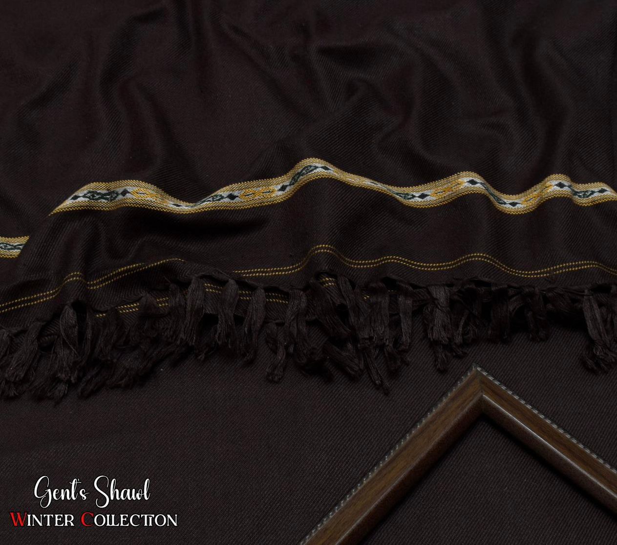 Men's Winter Wool Shawl-Mahroon 807