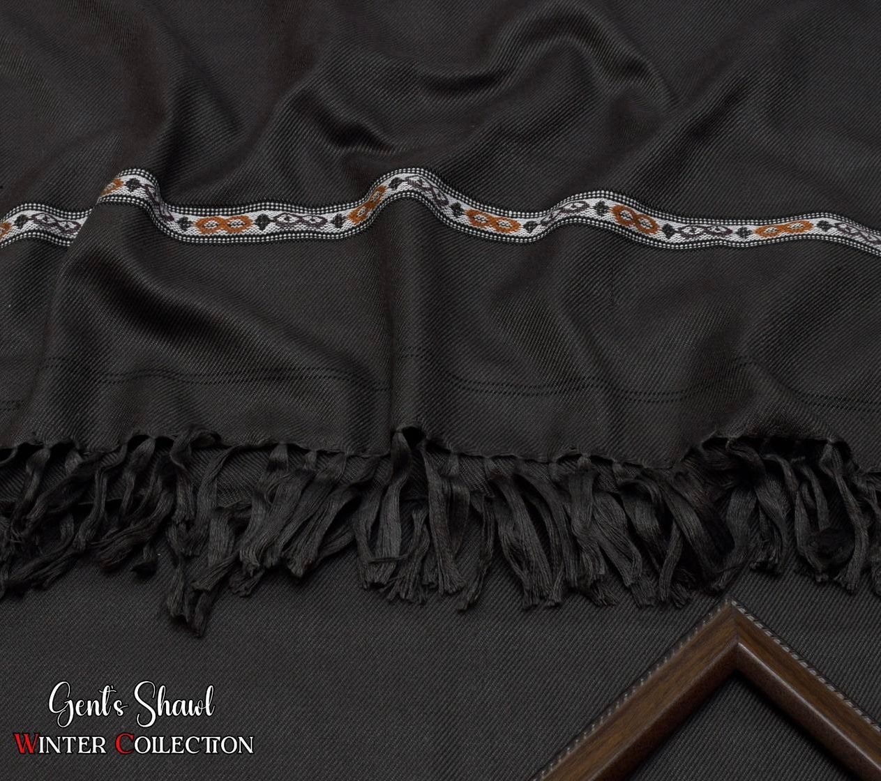 Men's Winter Wool shawl-white 810